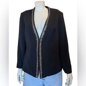 Kobi Halperin Black Ken Embellished Blazer Large